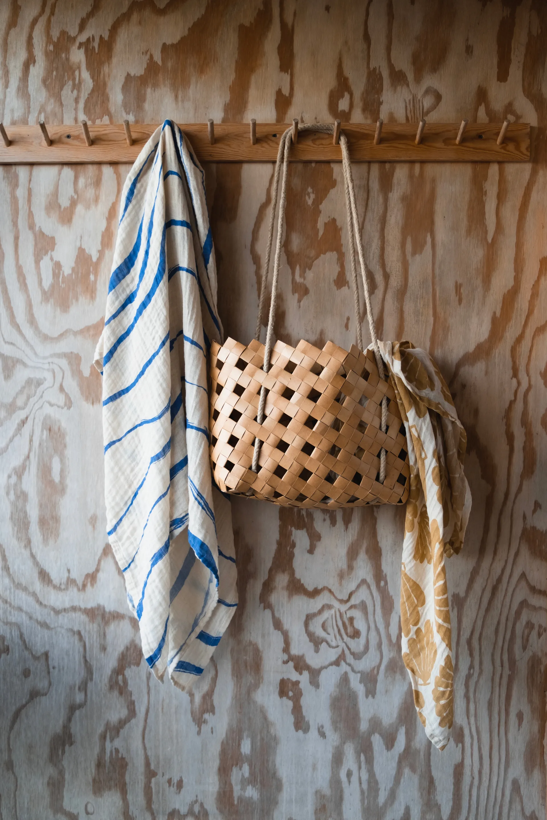 Ριχτάρι Våg muslin 120x120 cm, Μπλε Fine Little Day