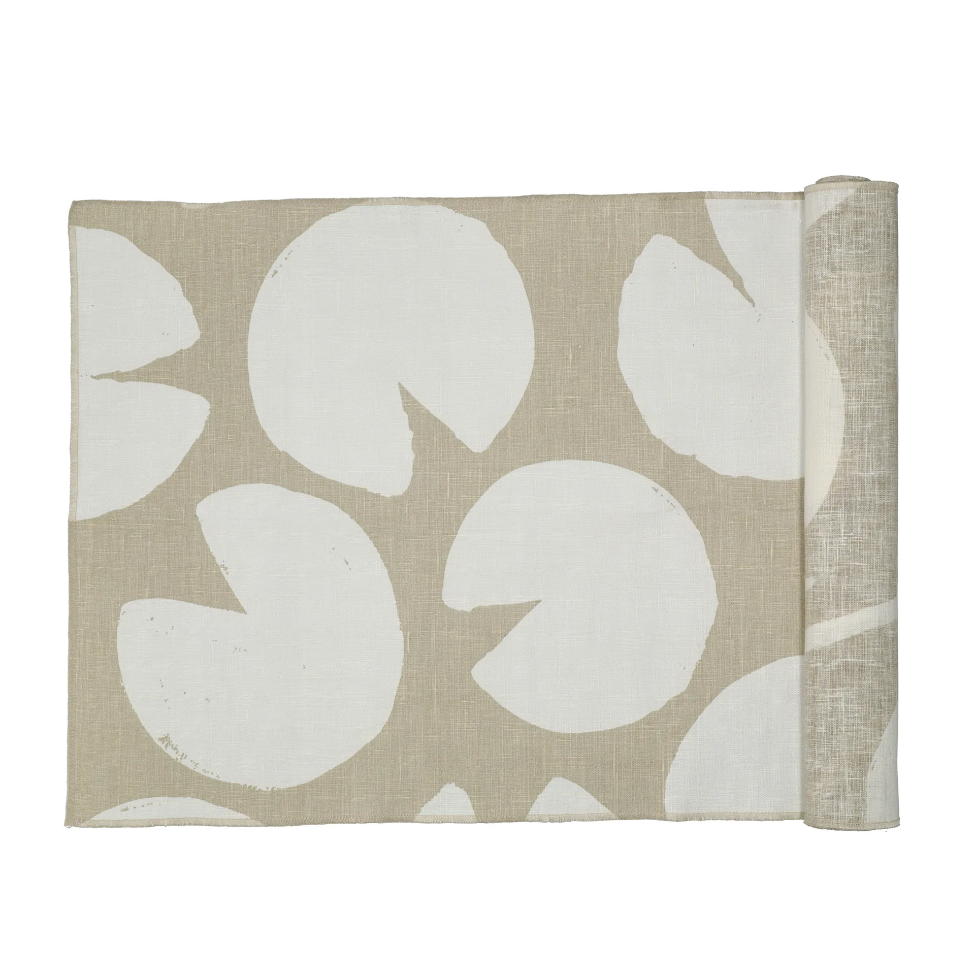 Water lilies δρομέας τραπεζιού 45x150 cm, Άμμος-λευκό Fine Little Day