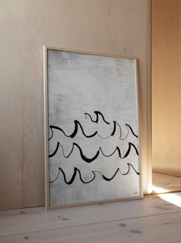 Wave αφίσα 50x70 cm - Μαύρο-λευκό - Fine Little Day