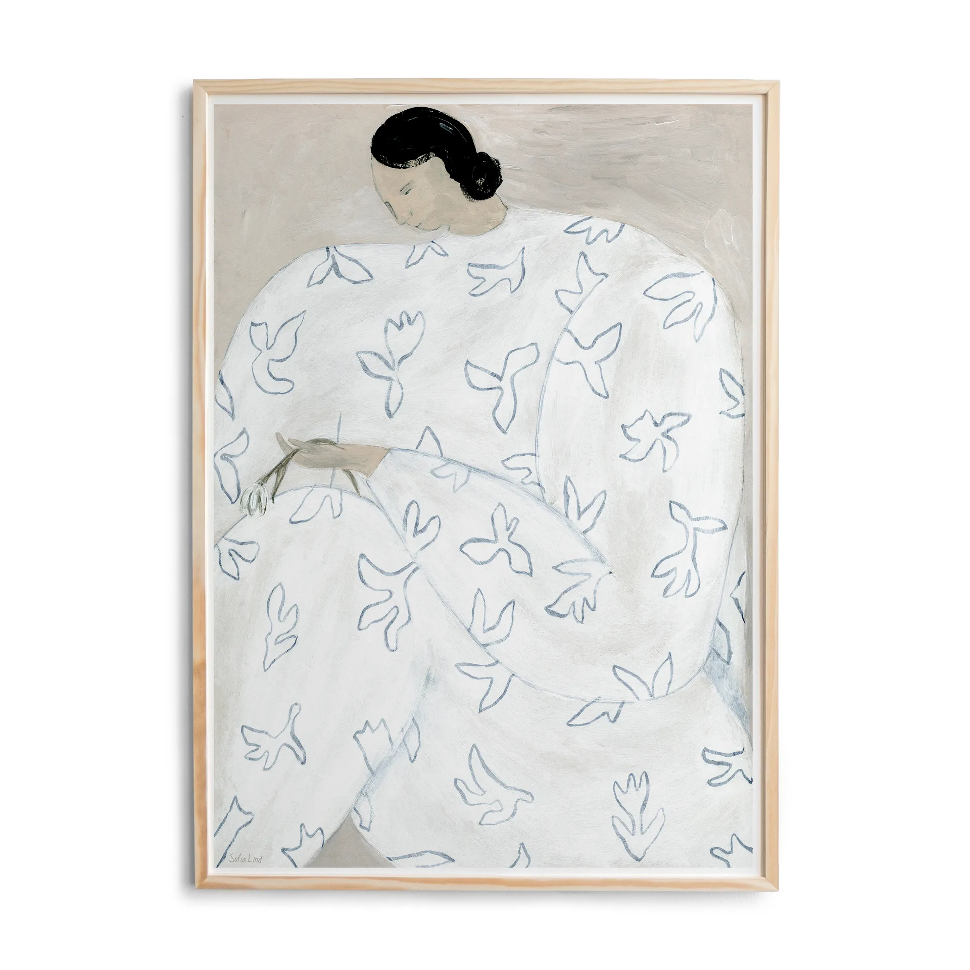 White Flower αφίσα 50x70 cm, Ουδέτερο Fine Little Day