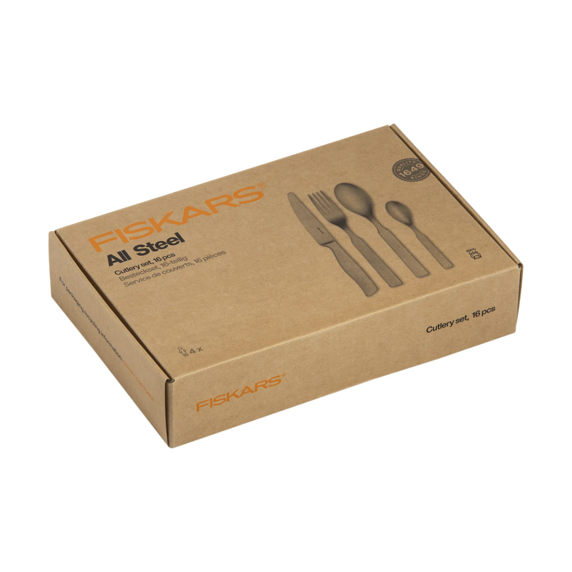 All Steel μαχαιροπίρουνα, 16 τεμάχια Fiskars