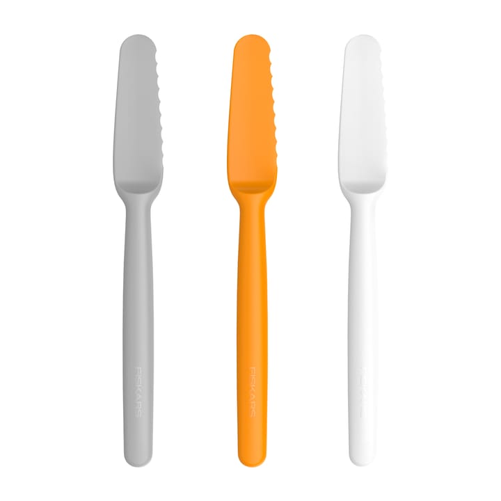 Functional Form μαχαίρι βουτύρου Συσκευασία 3 τεμαχίων - γκρι-�πορτοκαλί-λευκό - Fiskars