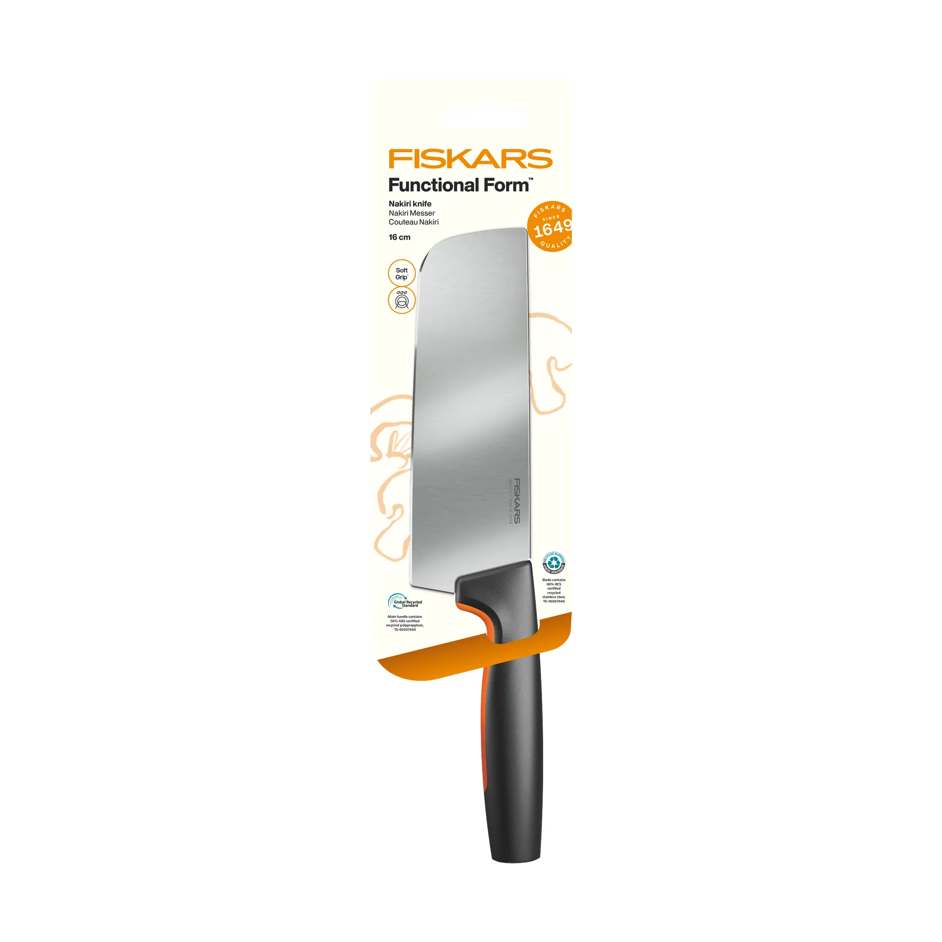 Functional Form nakiri μαχαίρι, Ανοξείδωτο ατσάλι Fiskars