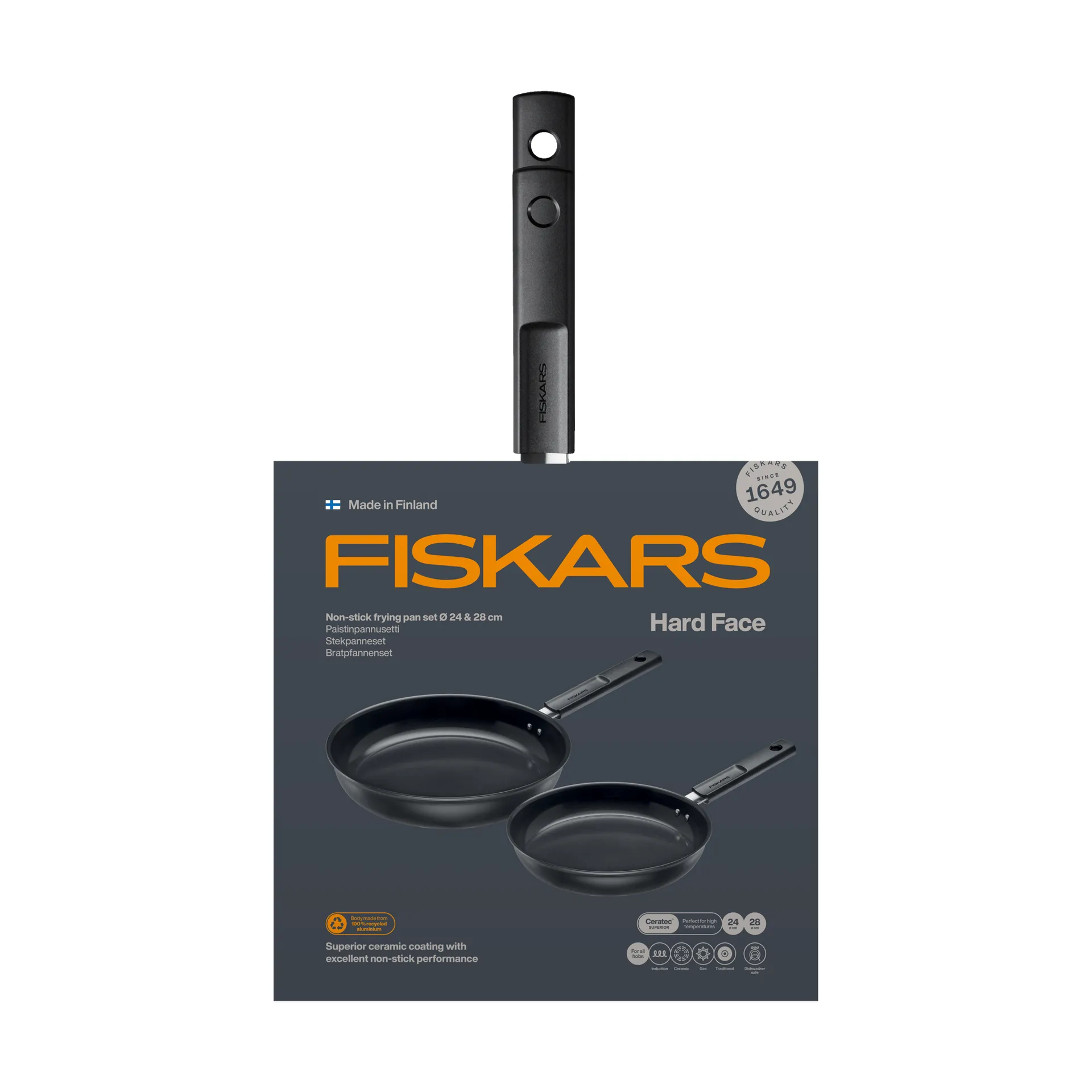 Hard Face σετ τηγανιών, 2 τεμάχια Fiskars