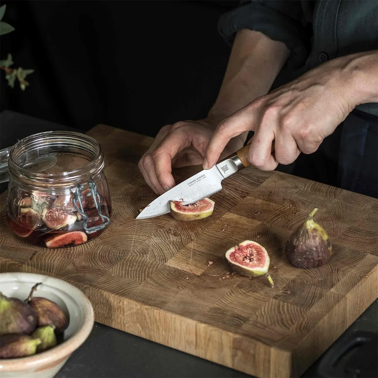 Norden μαχαίρι σεφ + μαχαίρι λαχανικών σετ μαχαιριών 2 τεμαχίων, Ανοξείδωτο ατσάλι-σημύδα Fiskars