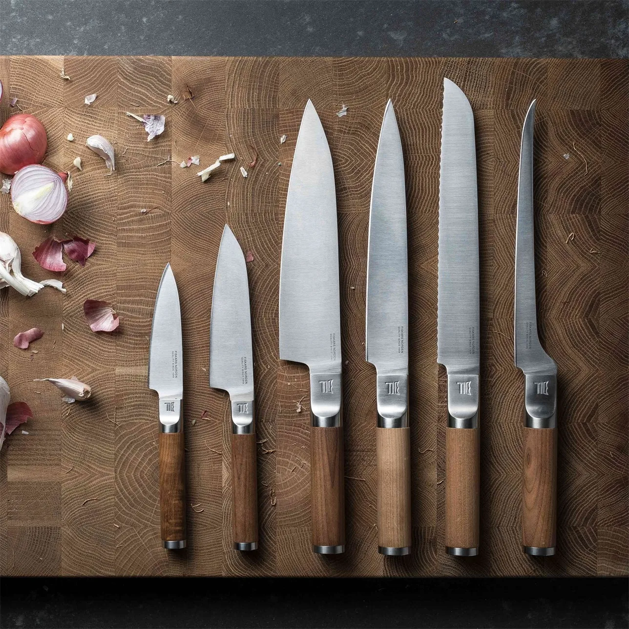 Norden μαχαίρι σεφ + μαχαίρι λαχανικών σετ μαχαιριών 2 τεμαχίων, Ανοξείδωτο ατσάλι-σημύδα Fiskars