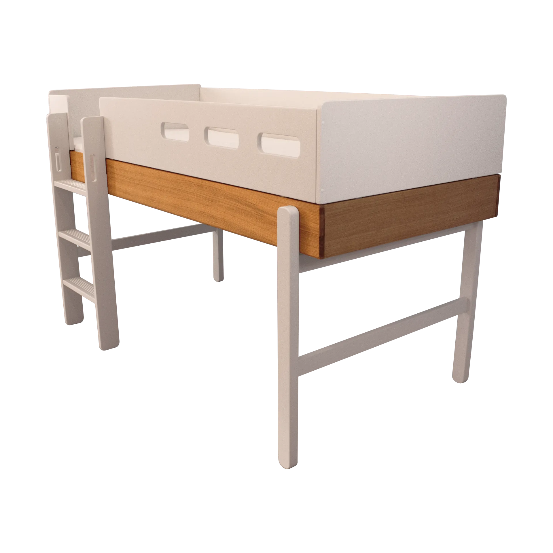 Ψηλό κρεβάτι Popsicle, Oak Cream FLEXA