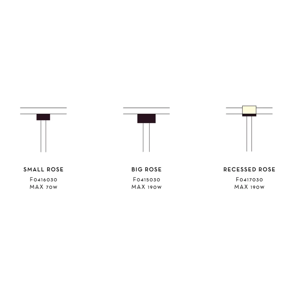 Arrangement Rose φωλιά οροφής, Black, small Flos