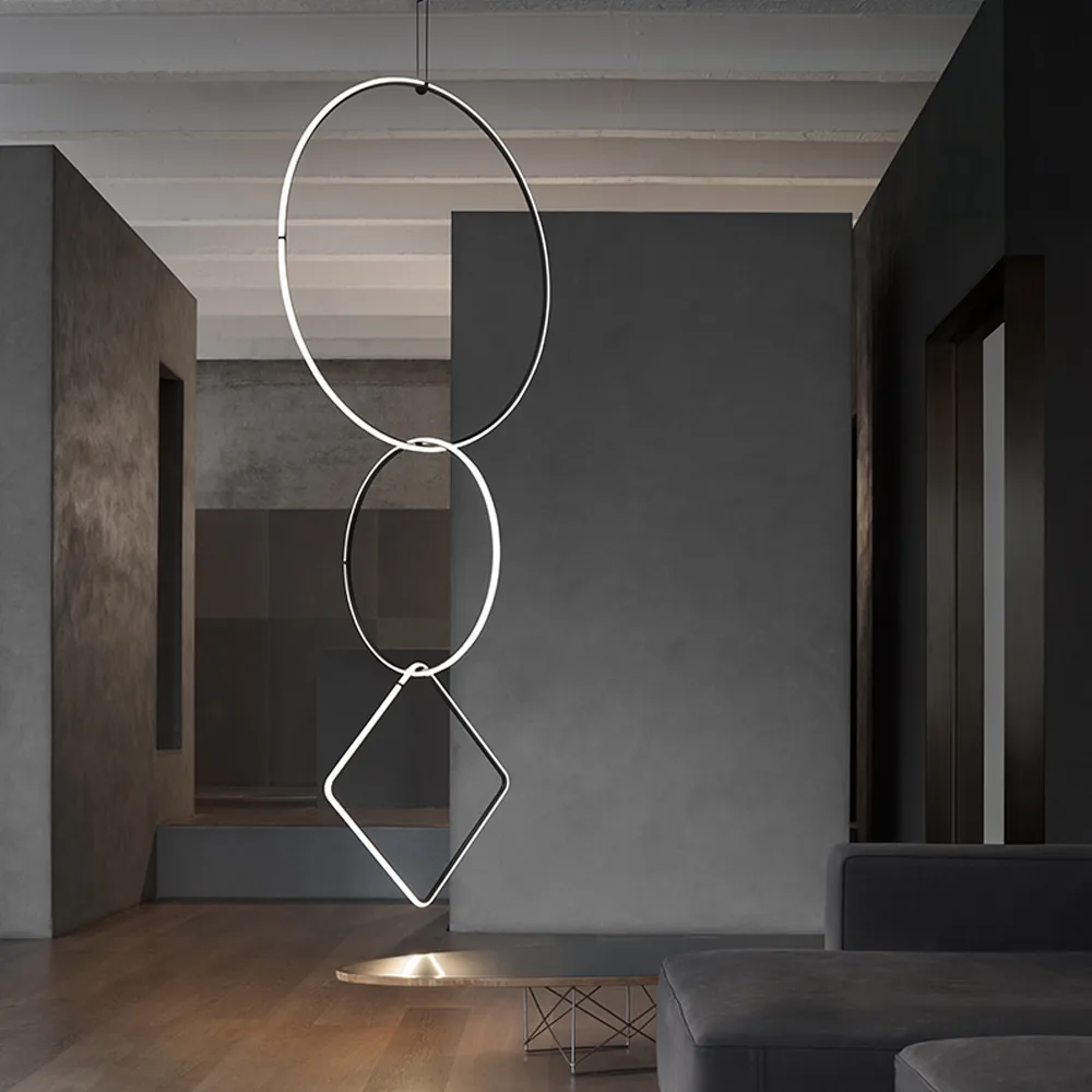 Arrangements Round κρεμαστό φωτιστικό, Black, small Flos