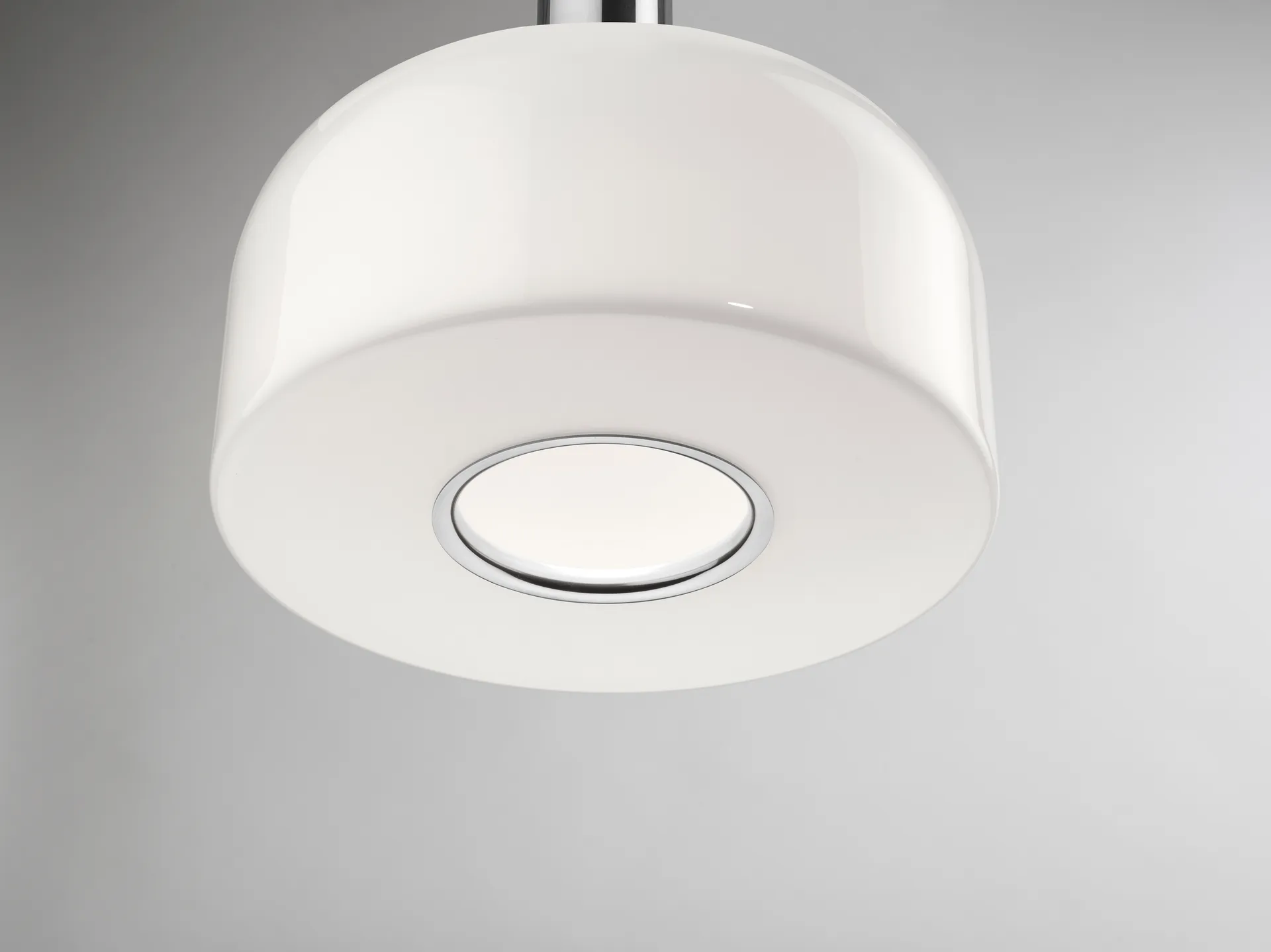 Bellhop Glass S1 κρεμαστό φωτιστικό, Bright aluminum Flos