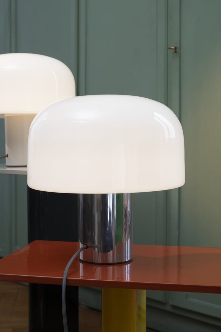 Bellhop Glass T επιτραπέζιο φωτιστικό, Bright aluminum Flos