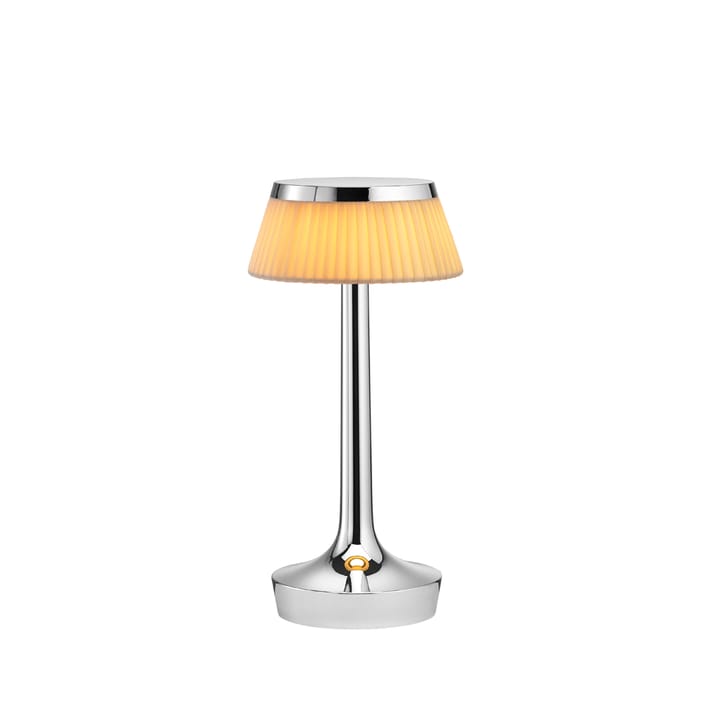 Bon Jour Unplugged επιτραπέζιο φωτιστικό - Chrome-fabric - Flos