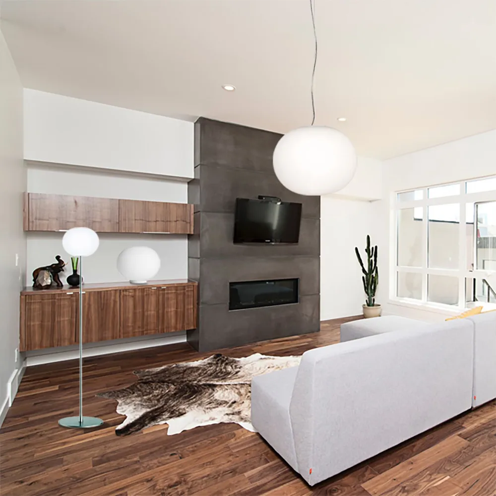 Glo-ball S2 κρεμαστό φωτιστικό, Λευκό οπαλίνα γυαλί Flos