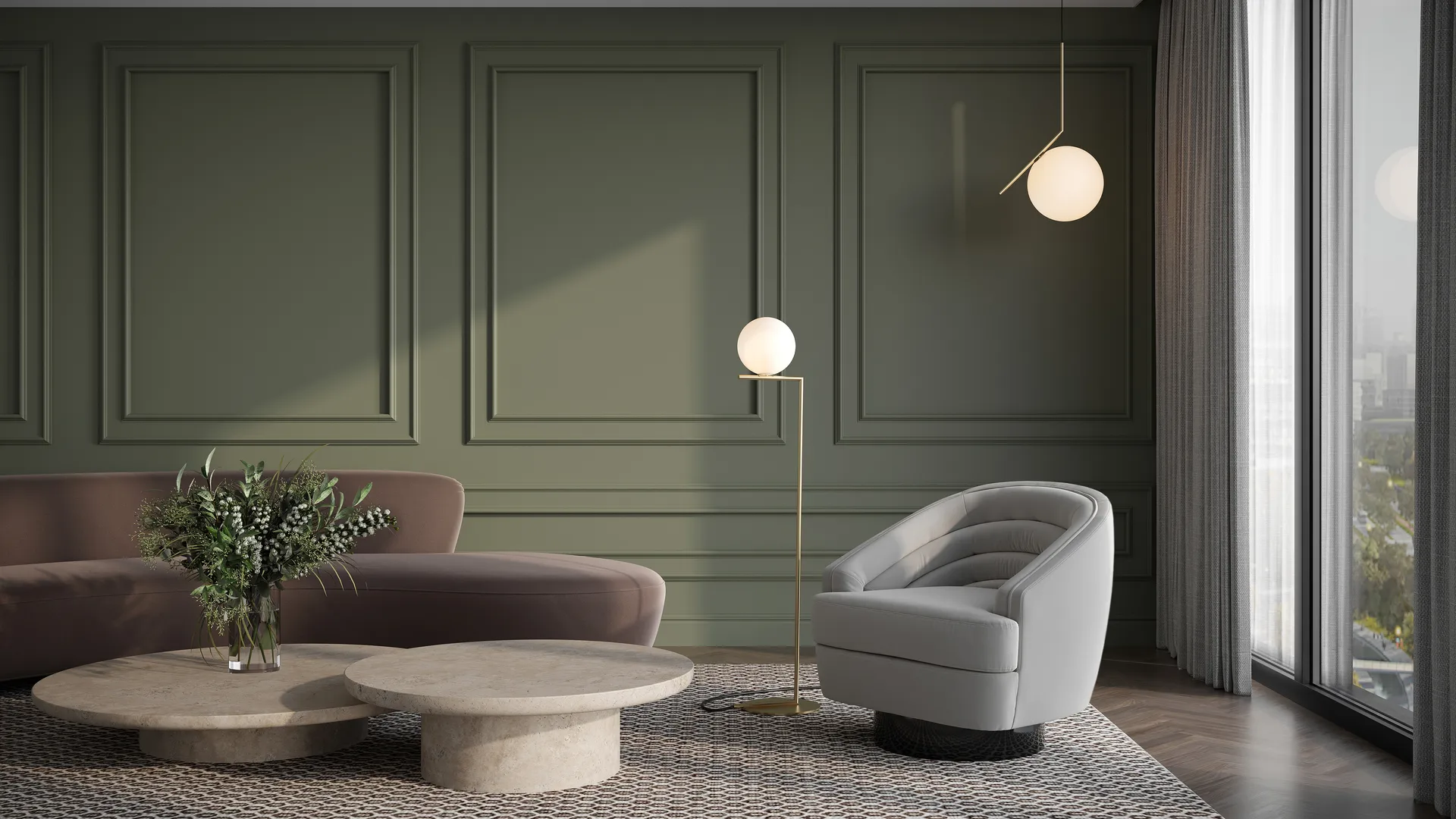 IC F1 φωτιστικό δαπέδου 135 cm, Gold Flos