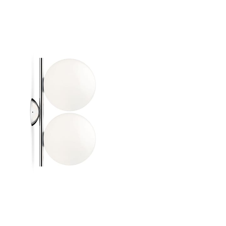 IC lights C/W1 Double φωτιστικό τοίχου - Χρώμιο-opal - Flos
