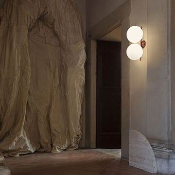 IC lights C/W1 Double φωτιστικό τοίχου - Χρώμιο-opal - Flos