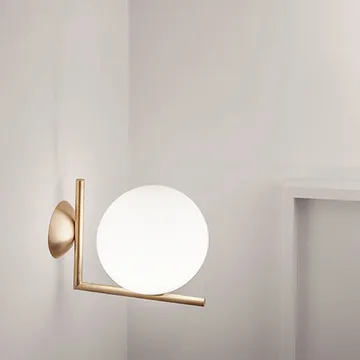 IC lights C/W2 φωτιστικό τοίχου - Βουρτσισμένο ορείχαλκο-opal - Flos