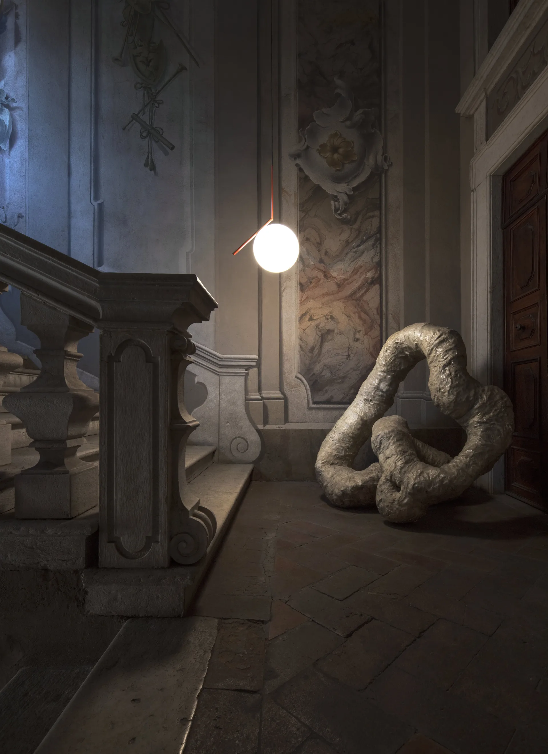 IC S2 κρεμαστό φωτιστικό 70 cm, Gold Flos