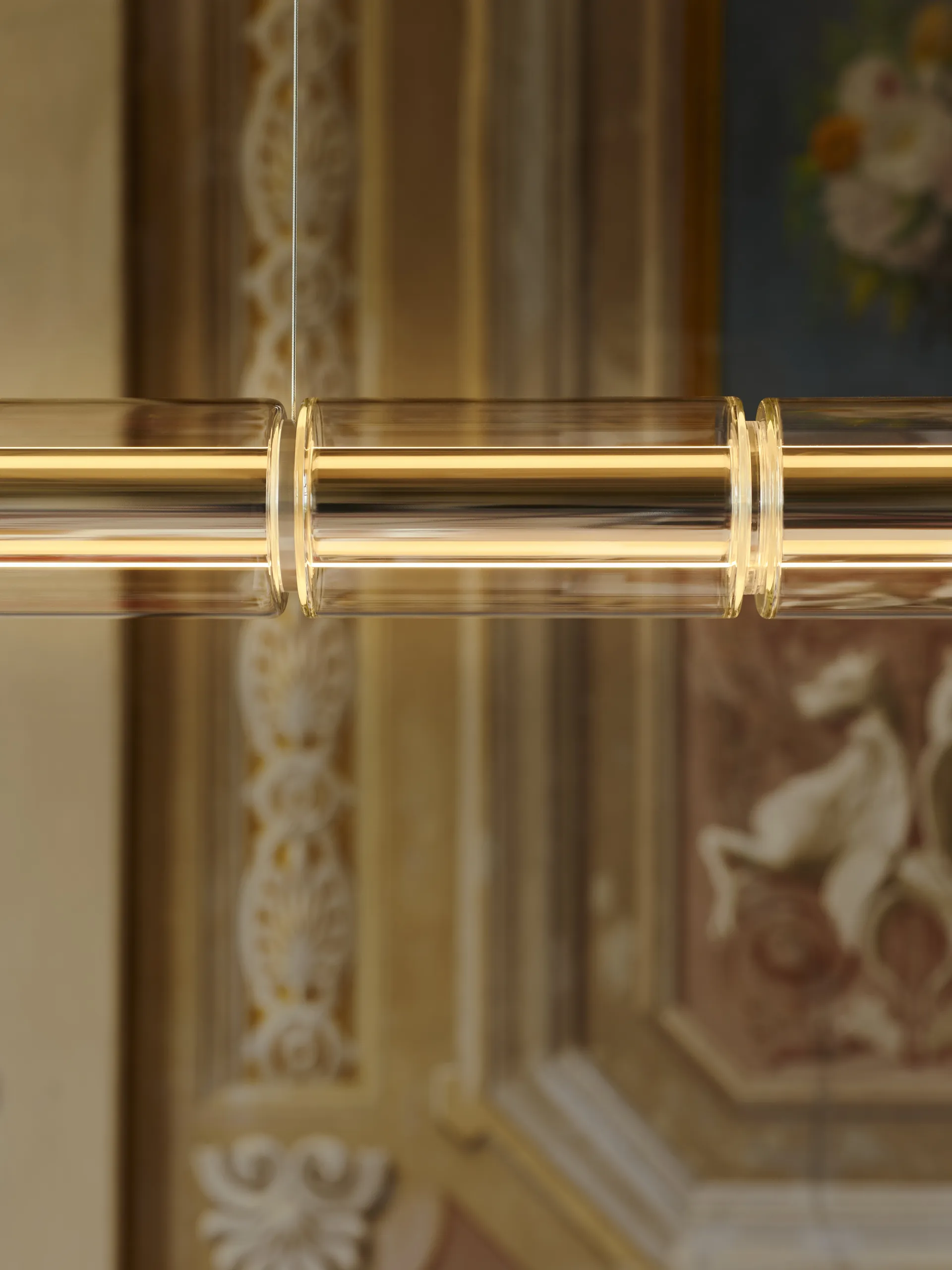 Luce Cilindrica S2 κρεμαστό φωτιστικό 207,2 cm, Glass Flos