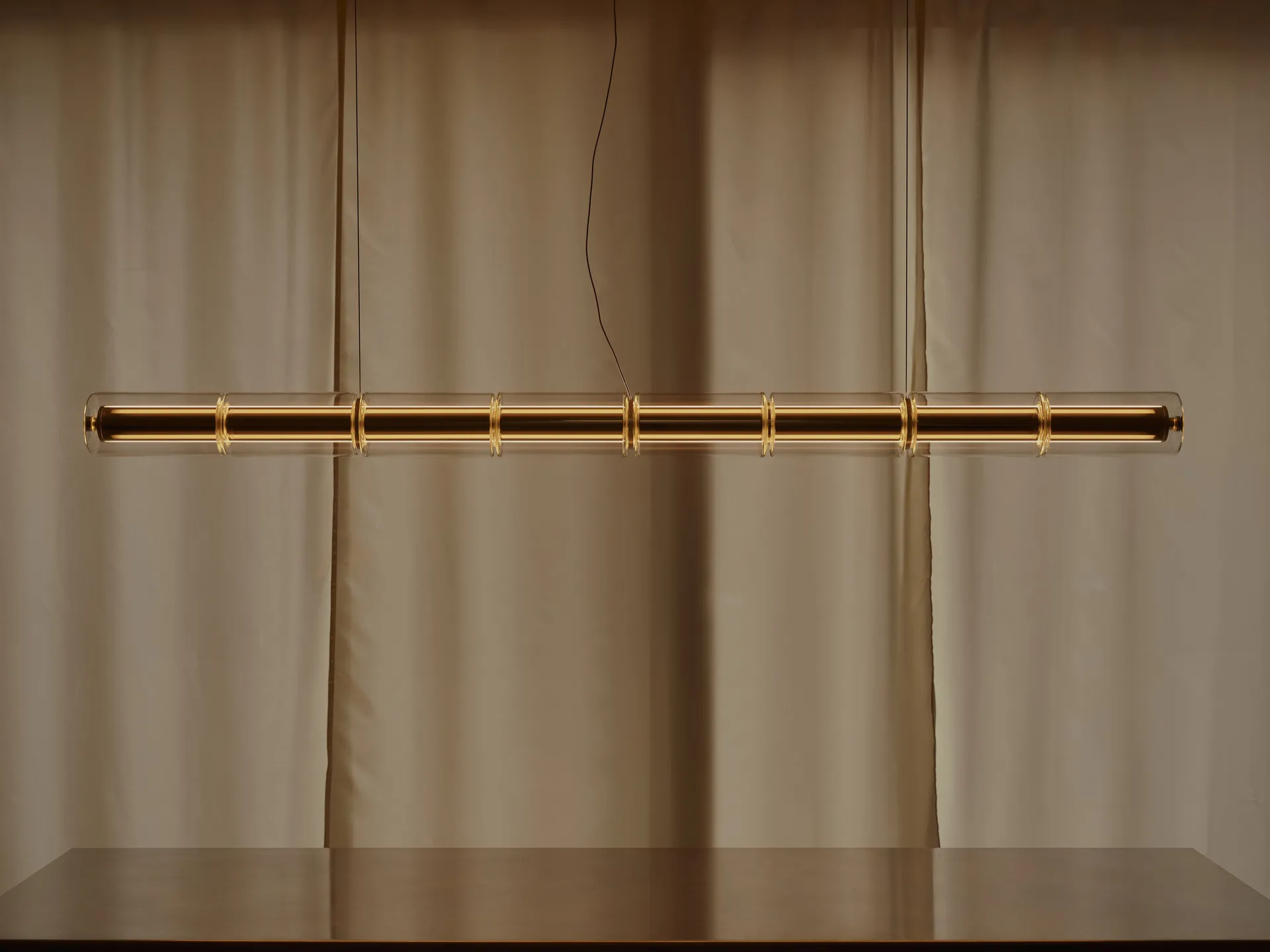 Luce Cilindrica S2 κρεμαστό φωτιστικό 207,2 cm, Glass Flos