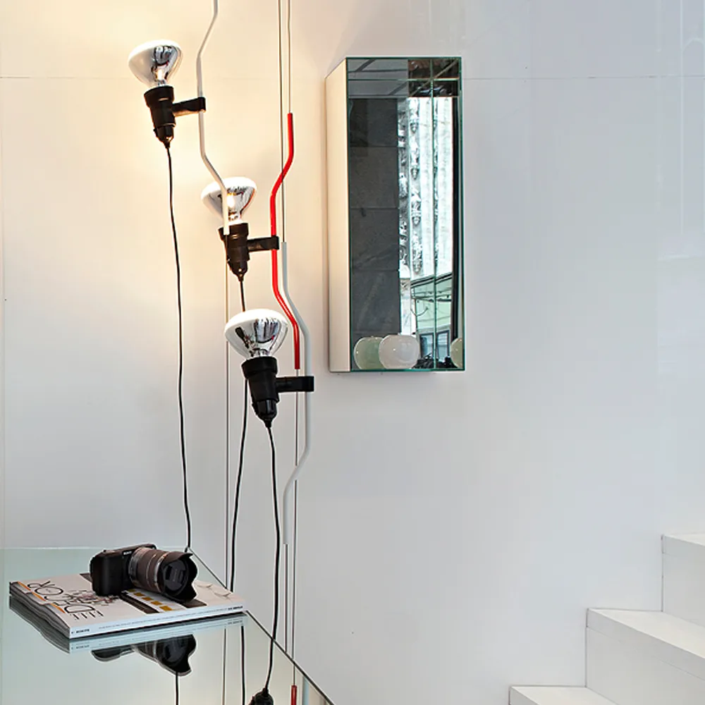 Parentesi φωτιστικό δαπέδου και οροφής ρυθμιζόμενου φωτισμού, Λευκό Flos