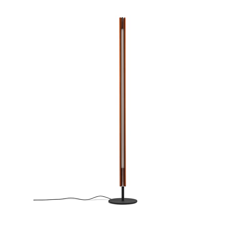 Seki-han φωτιστικό δαπέδου 226 cm, Heat treatened ash-black metal Flos