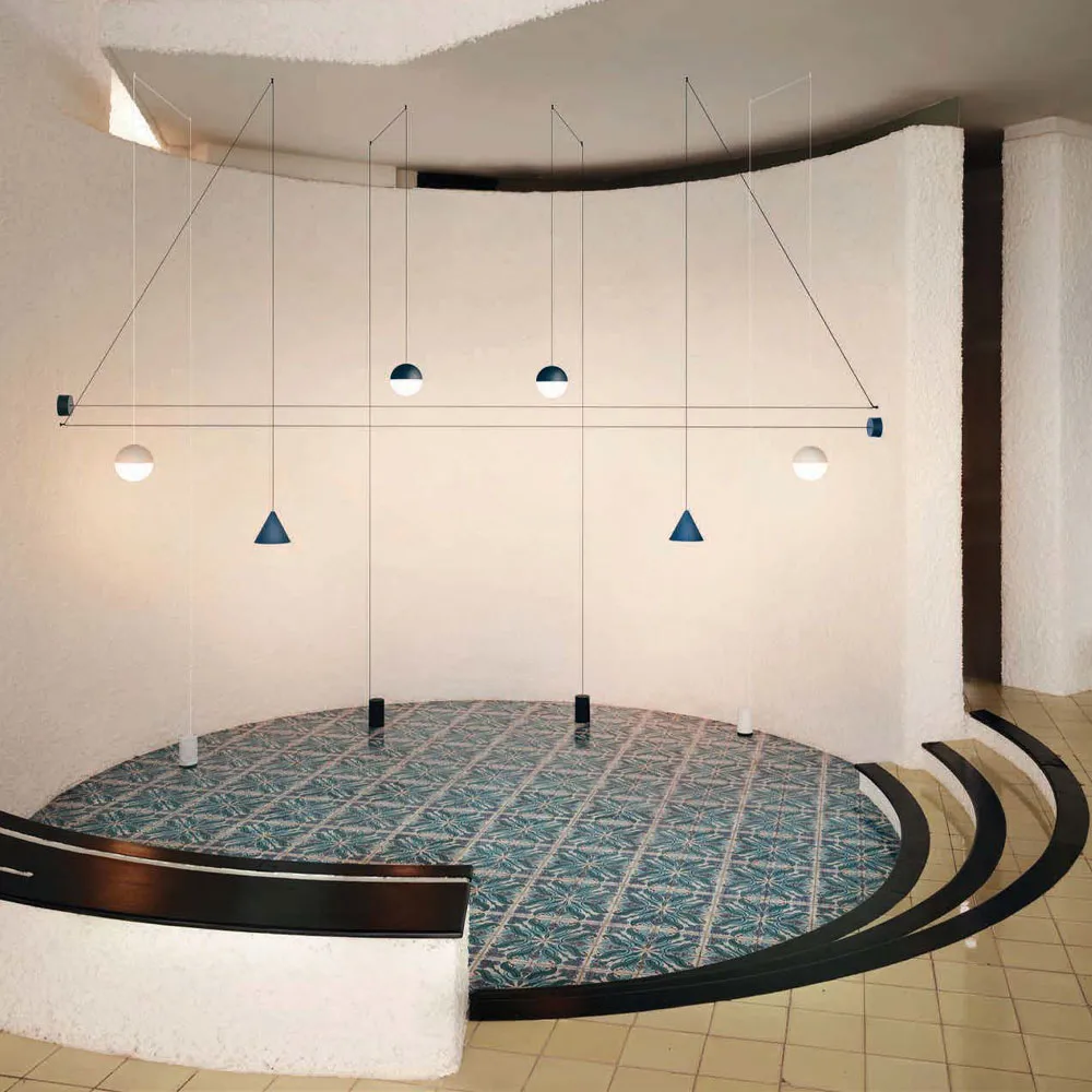 String Light Sphere κρεμαστό φωτιστικό, Μπλε, 22 m καλώδιο Flos