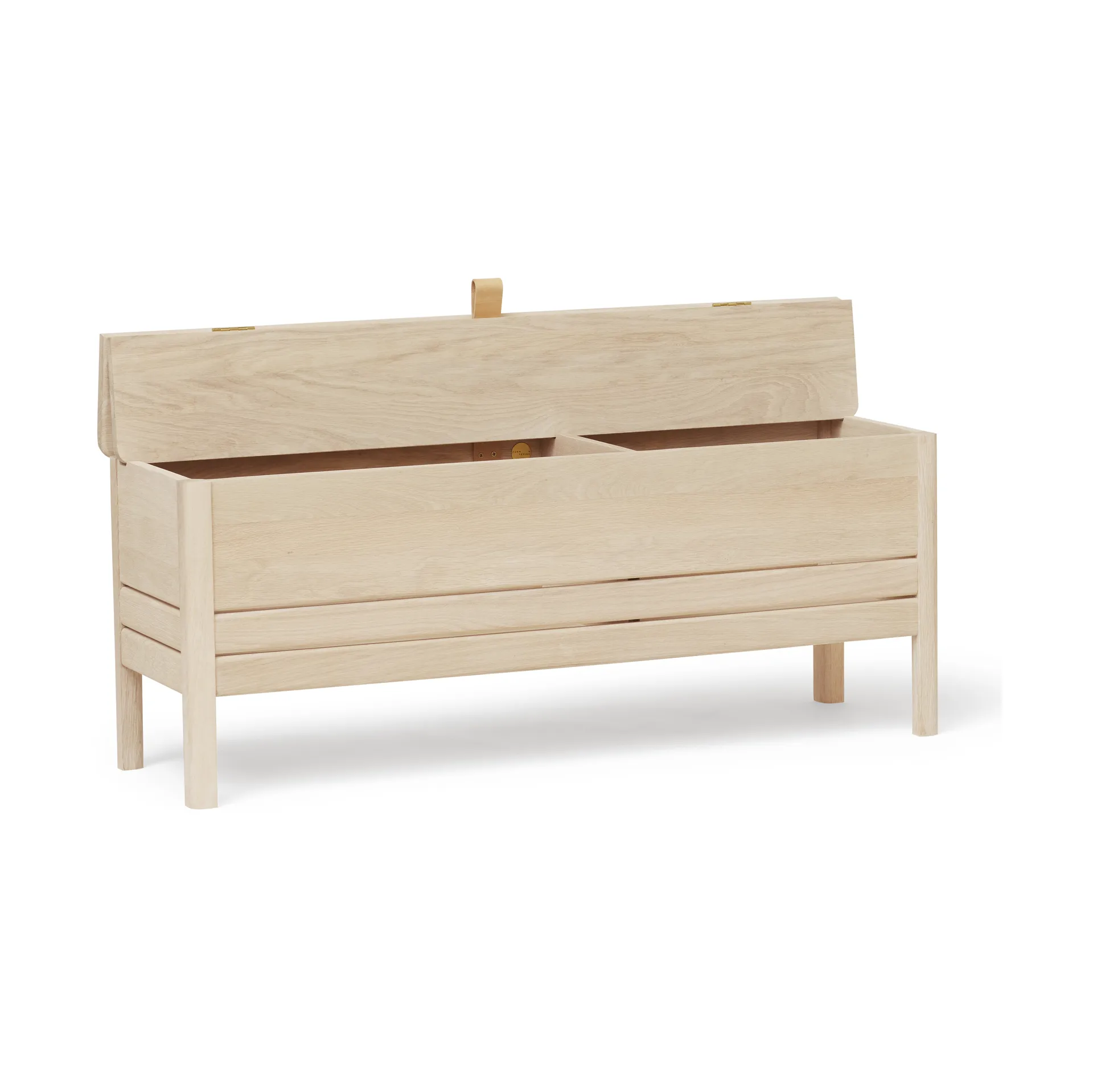 A Line παγκάκι αποθήκευσης 111 εκ., Λευκή δρυς Form & Refine