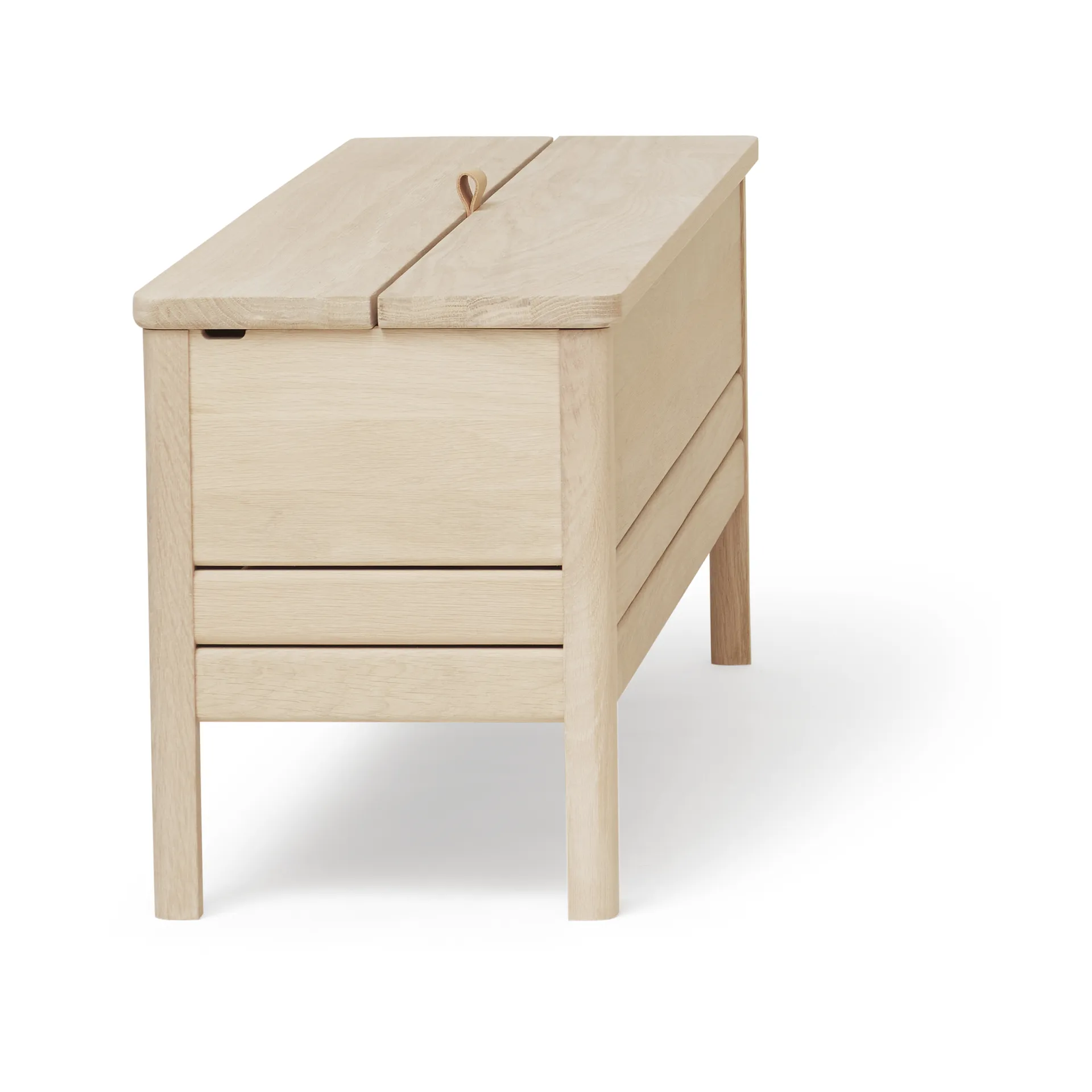 A Line παγκάκι αποθήκευσης 111 εκ., Λευκή δρυς Form & Refine