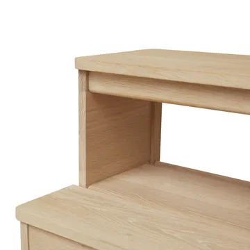 A line στρογγυλό σκαμπό σκάλα - Λευκή δρυς, Ø38x47,5 cm - Form & Refine