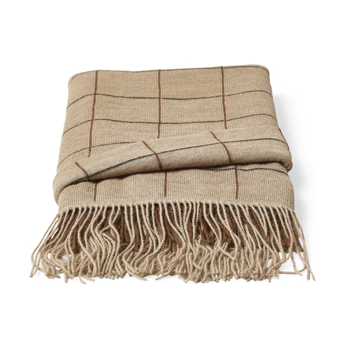 Aymara κουβέρτα 130x190 εκ., New square brown Form & Refine