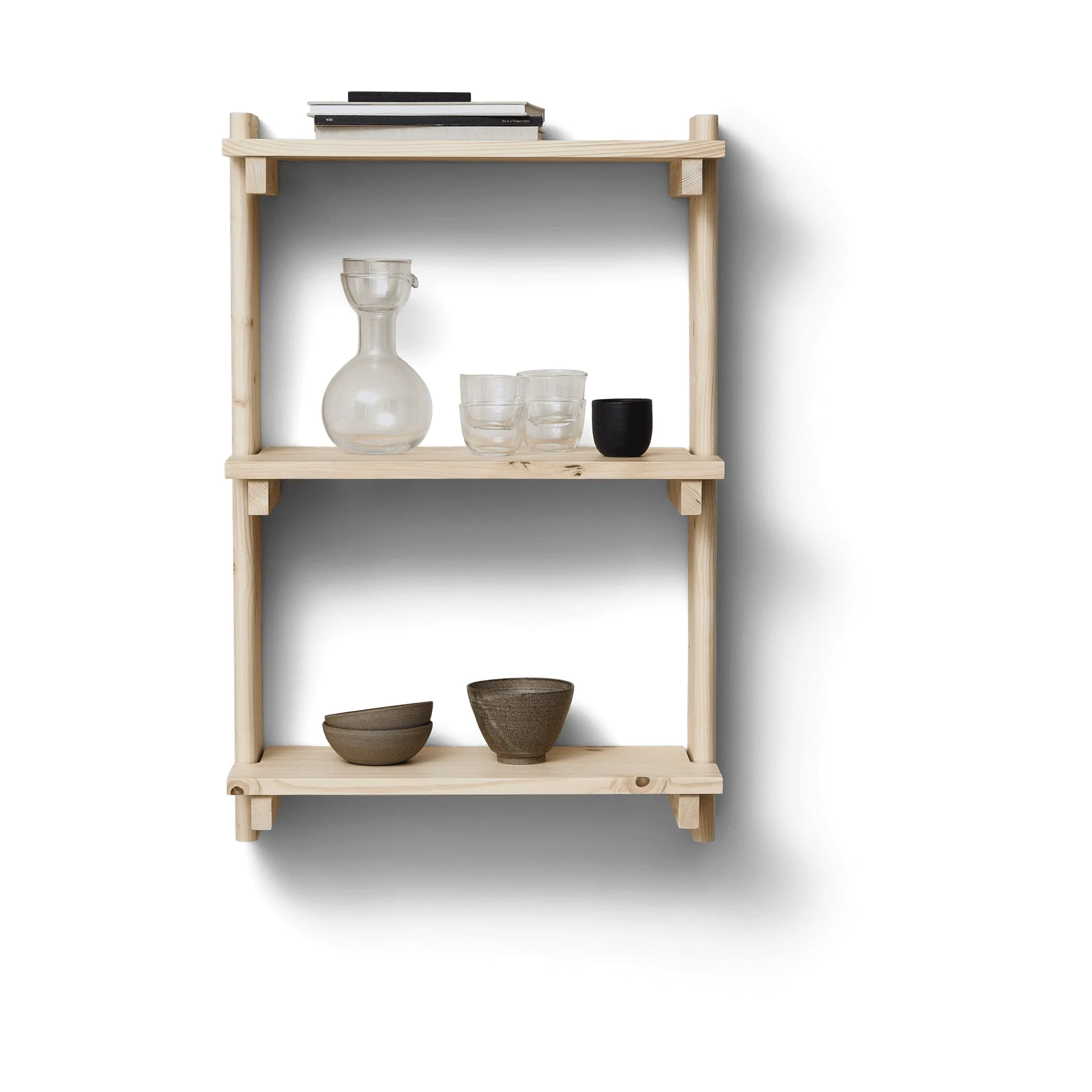 Beam ράφι τοίχου 3 ραφιών, Πευκόξυλο Form & Refine