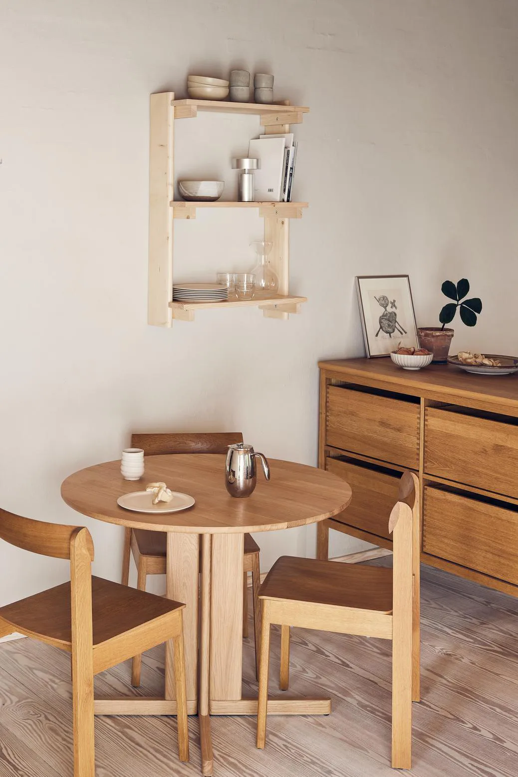 Beam ράφι τοίχου 3 ραφιών, Πευκόξυλο Form & Refine