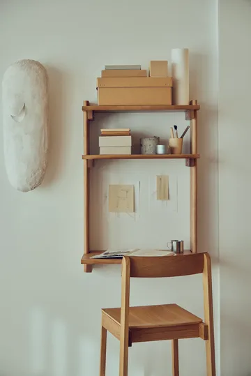 Beam Office Shelf ράφι με γραφείο - Deep brown pine, 60x90,5x40 εκ. - Form & Refine