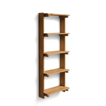 Beam Shelf επιτοίχιο ράφι - Deep brown pine, 60x167x25 εκ. - Form & Refine