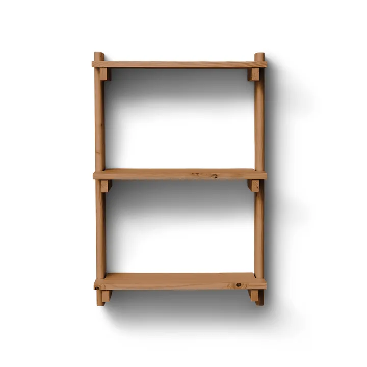 Beam Shelf επιτοίχιο ράφι - Deep brown pine, 60x90,5x25 εκ. - Form & Refine