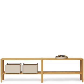 Leaf ράφι 2 ραφιών 57x200 cm - Βελανιδιά - Form & Refine