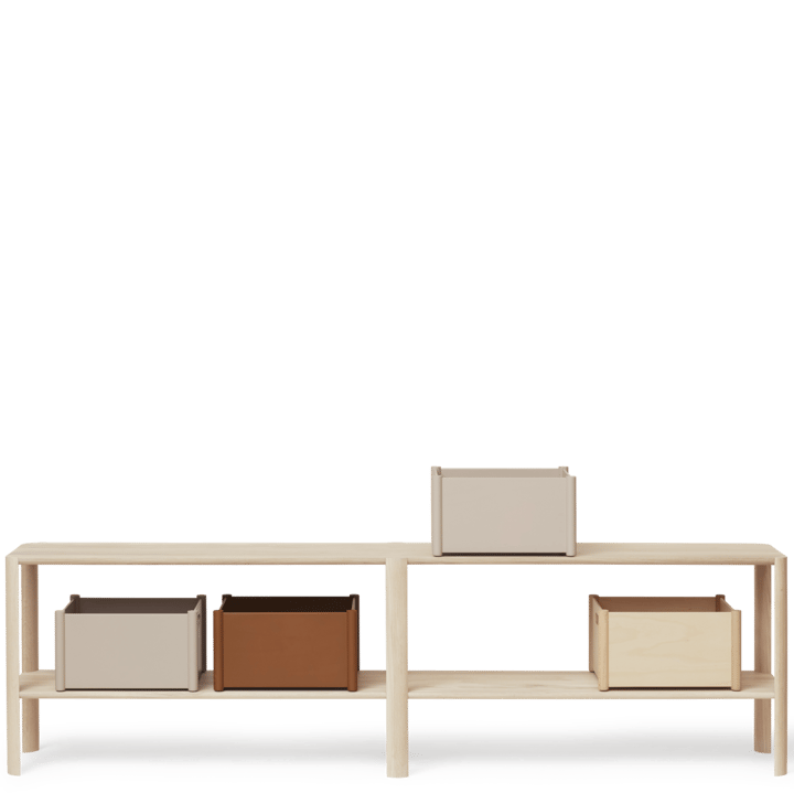 Leaf ράφι 2 ραφιών 57x200 cm, Λευκή δρυς Form & Refine