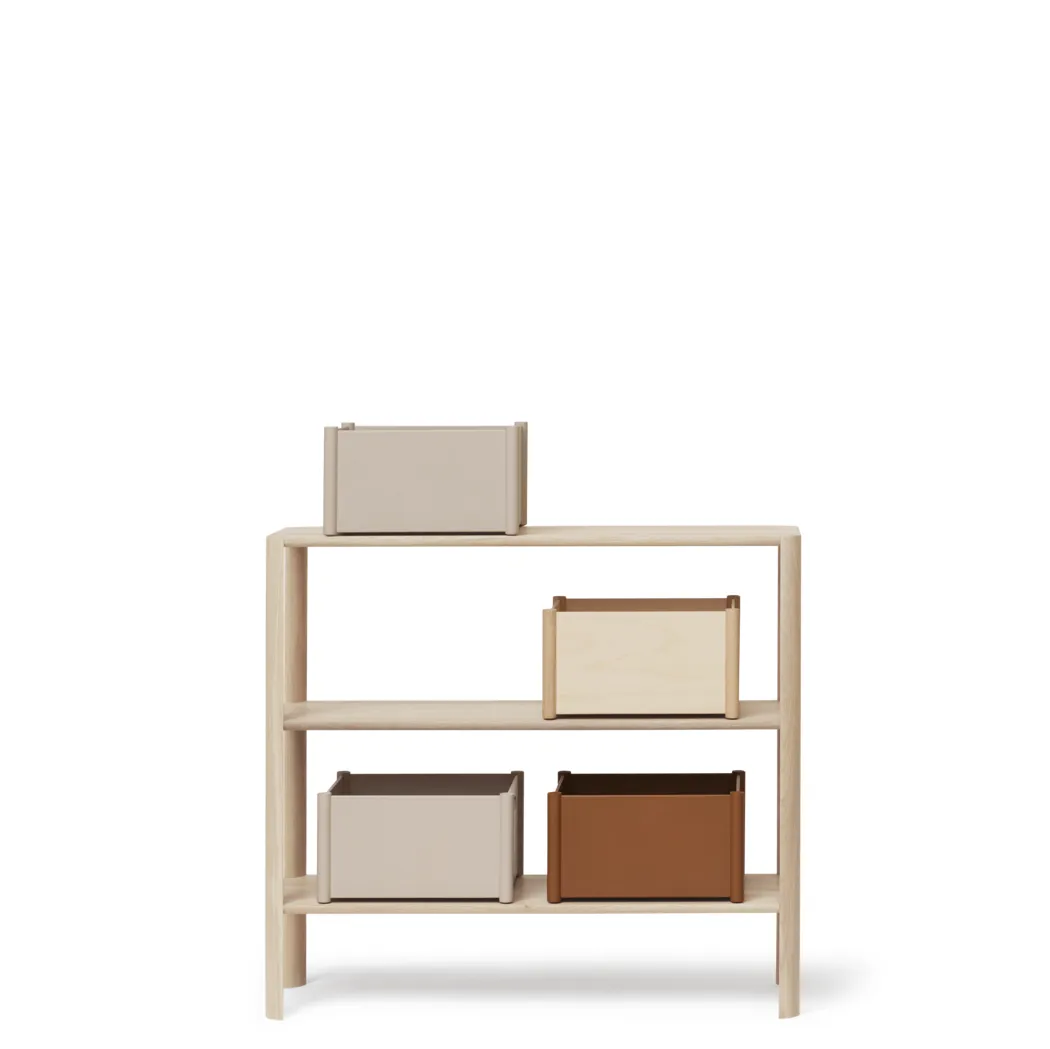 Leaf ράφι 3 ράφια 92x100 cm, Λευκή δρυς Form & Refine