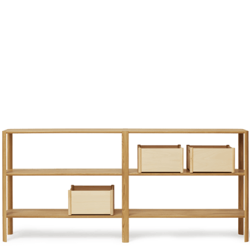 Leaf ράφι 3 ράφια 92x200 cm - Βελανιδιά - Form & Refine