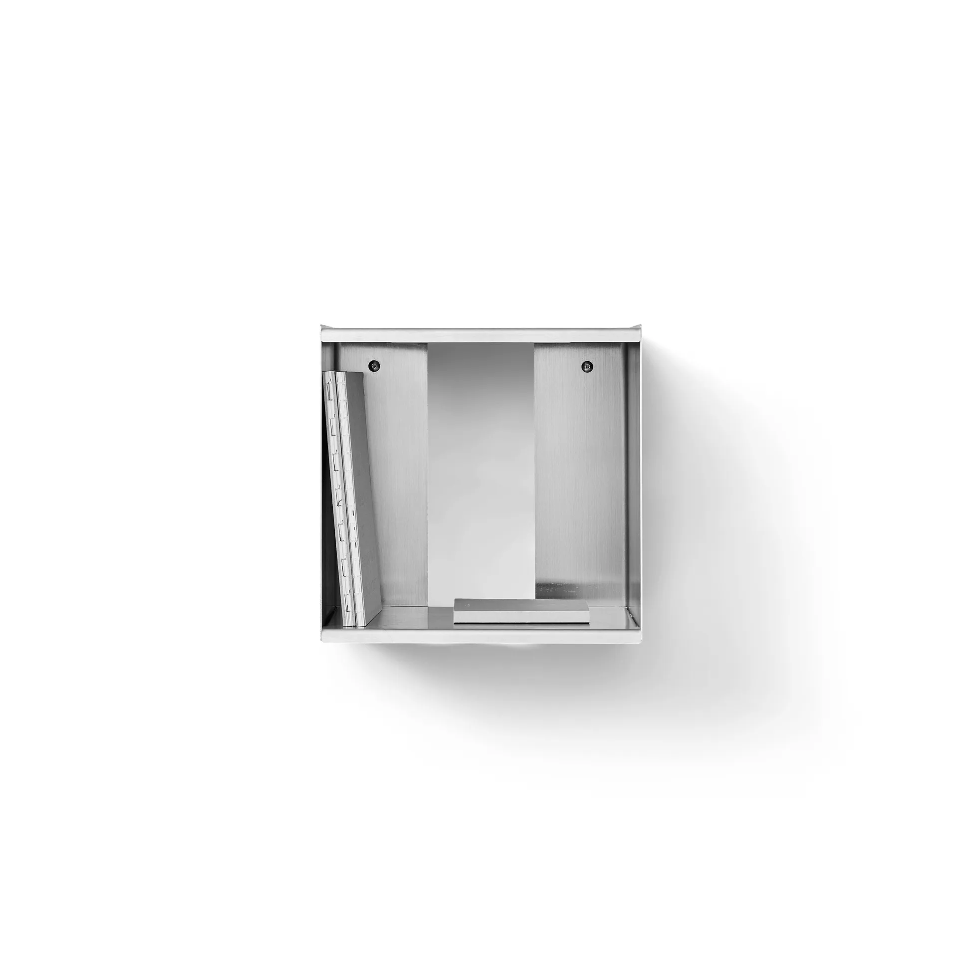 Taper Cube Box επιτοίχιο ράφι, Ανοξείδωτος χάλυβας, 34x35 εκ. Form & Refine