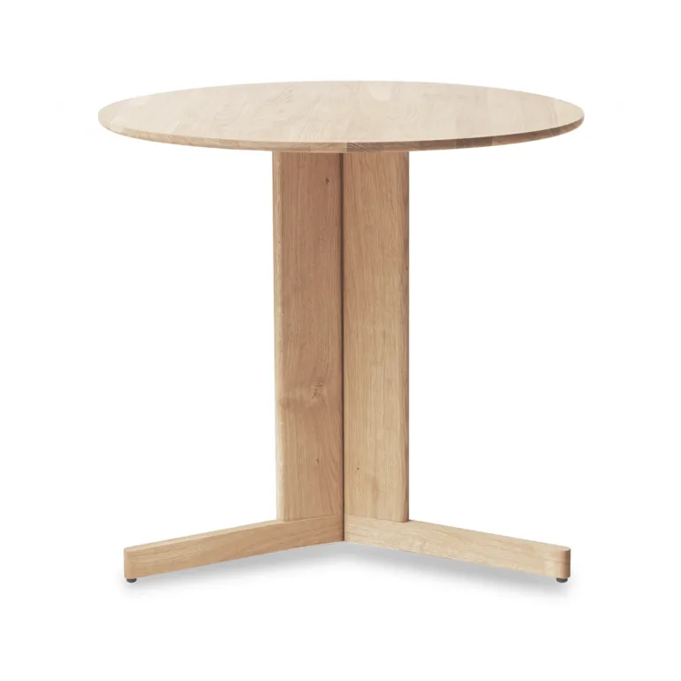 Trefoil τραπεζαρία Ø75 εκ., Λευκή δρυς Form & Refine