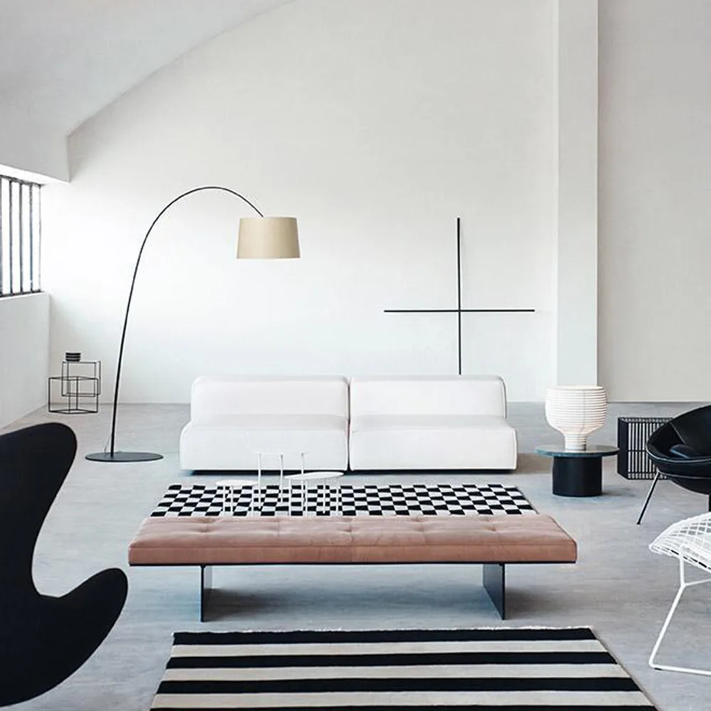 Twiggy Wood επιδαπέδια λάμπα, γκριζ-μπεζ Foscarini