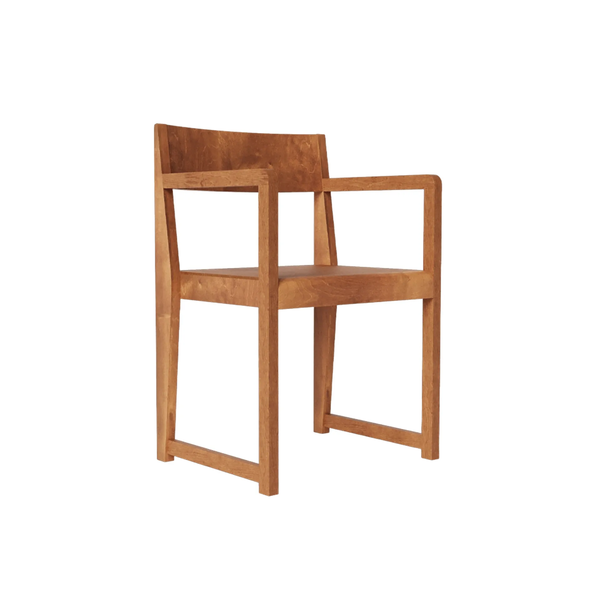 Armrest Chair 01 καρέκλα με μπράτσα, Σκούρα καφέ σημύδα FRAMA