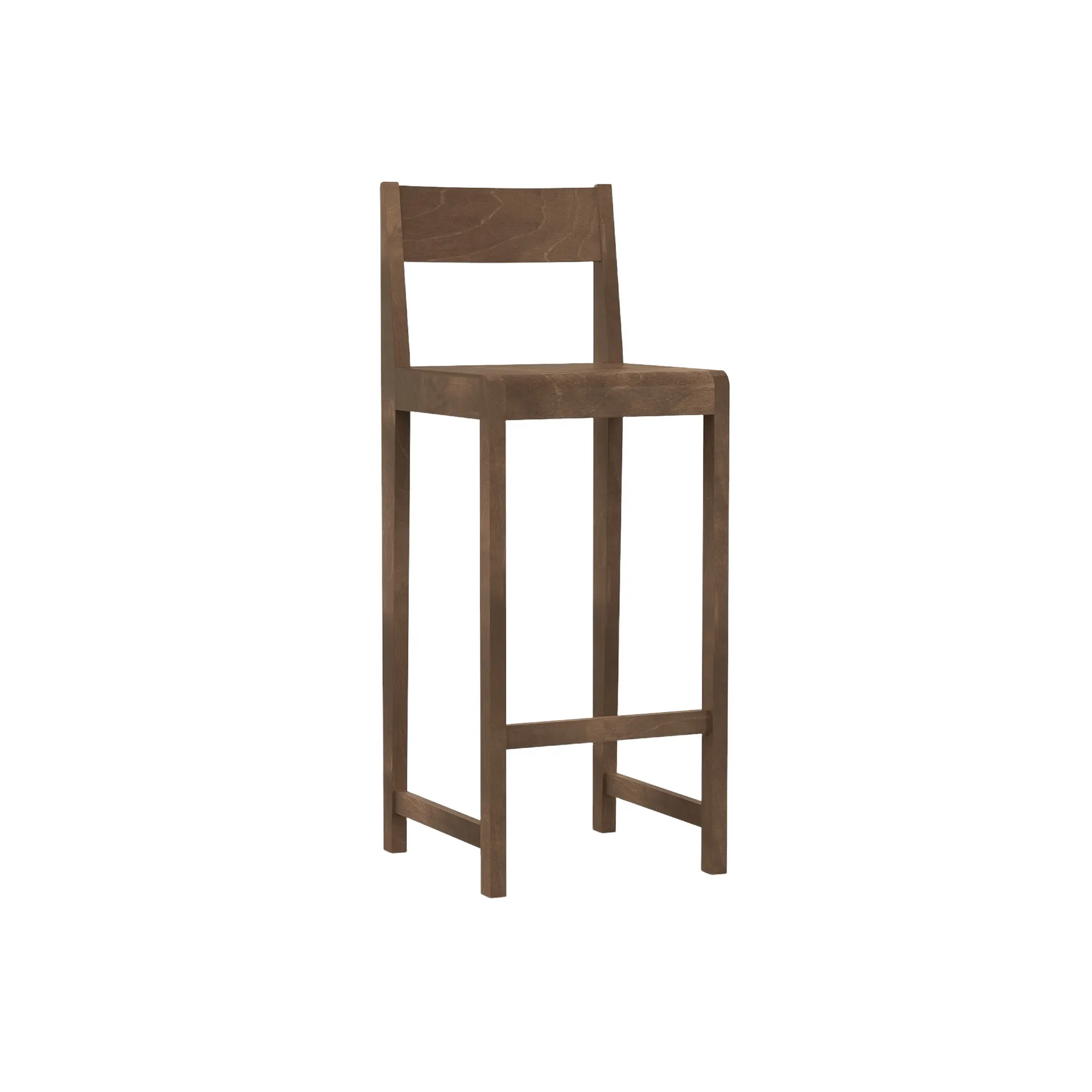 Bar Chair 01 σκαμπό μπαρ, Σκούρα καφέ σημύδα, 76 cm FRAMA
