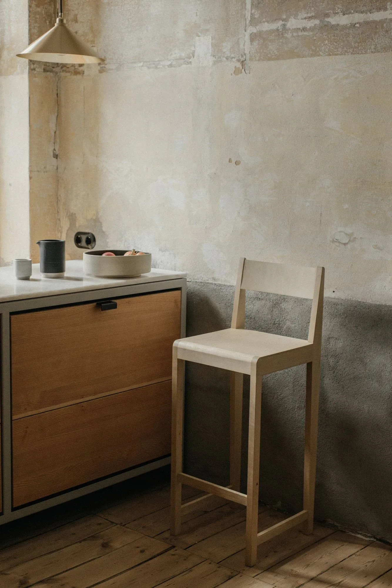 Bar Chair 01 σκαμπό μπαρ, Σημύδα, 76 cm FRAMA
