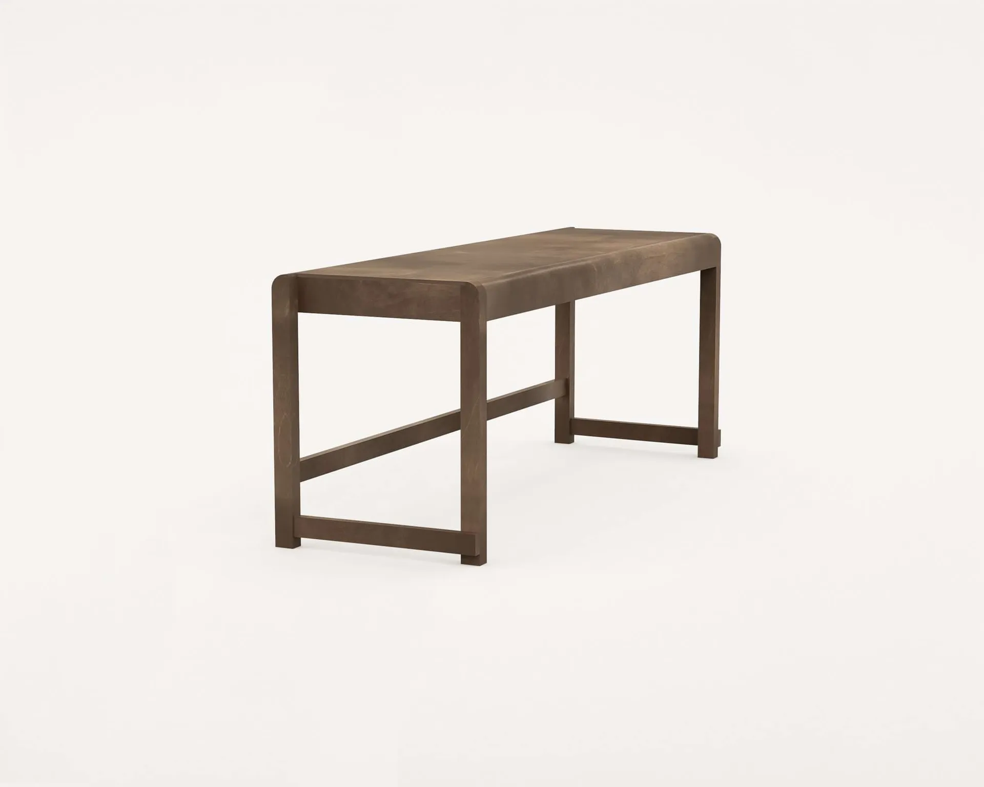Bench 01 πάγκος, Σκούρα καφέ σημύδα, 114,6x37x46 cm FRAMA