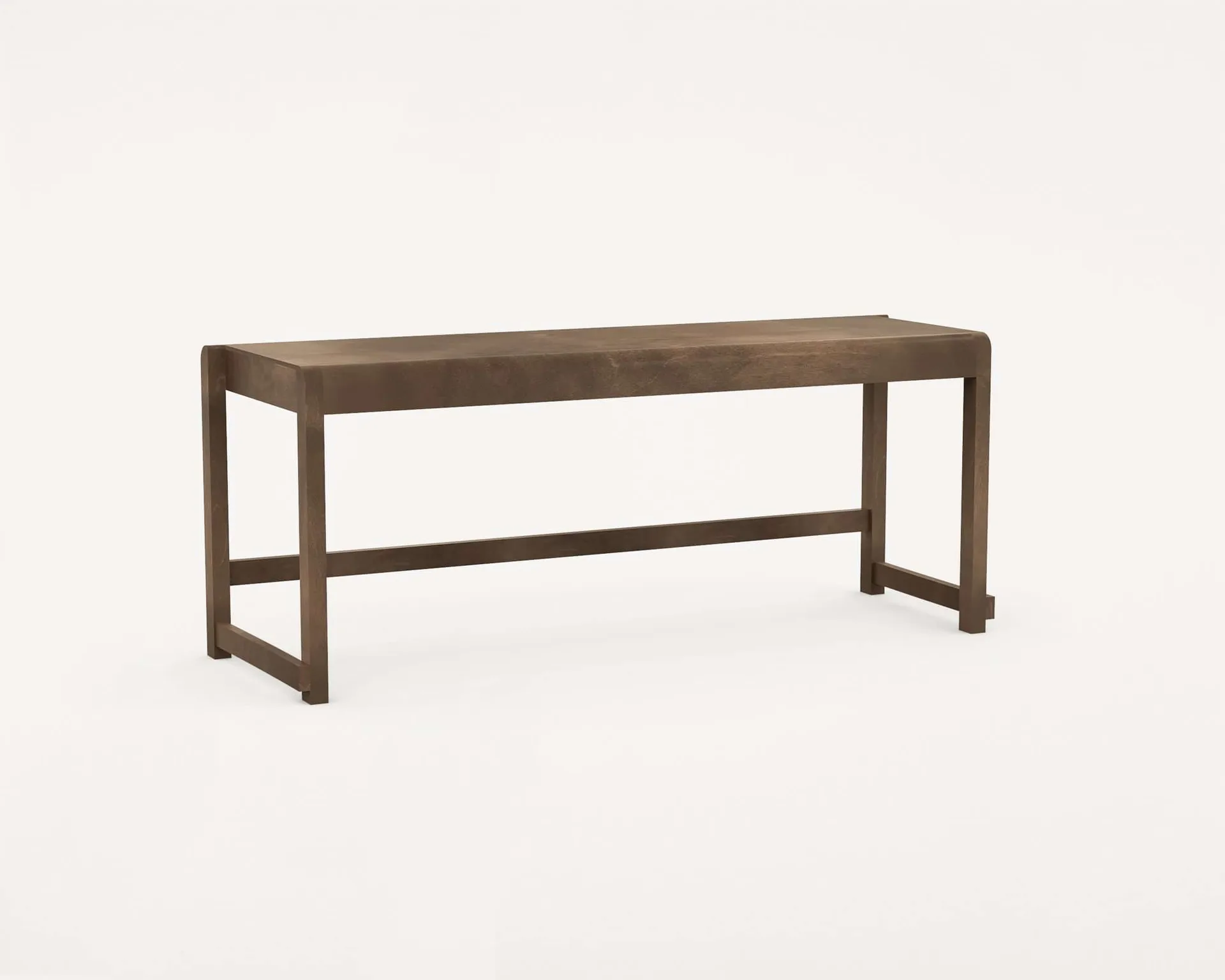 Bench 01 πάγκος, Σκούρα καφέ σημύδα, 114,6x37x46 cm FRAMA