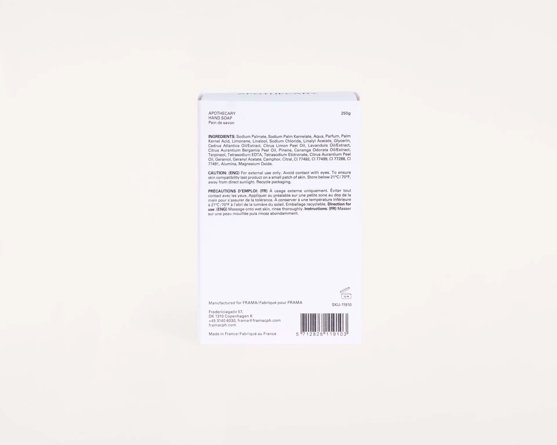 FRAMA στερεό σαπούνι 250 g, Apothecary FRAMA