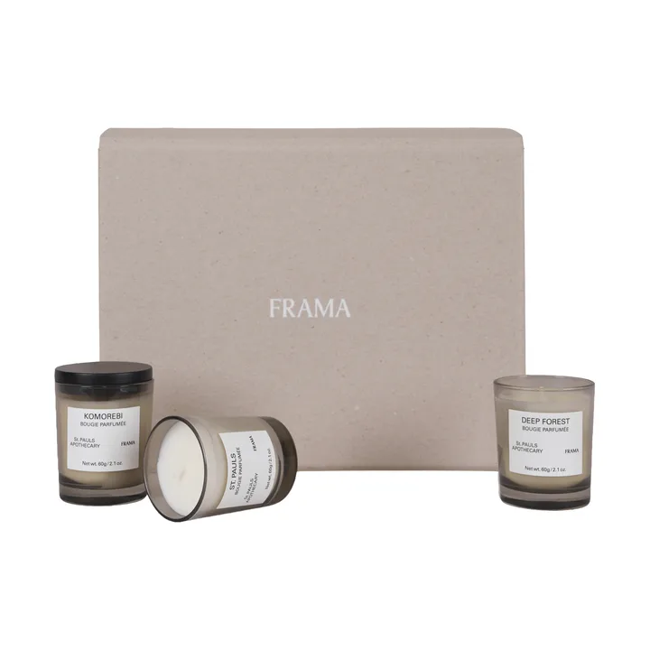 FRAMA σετ δώρου με αρωματικό κερί - 3 τεμάχια - FRAMA